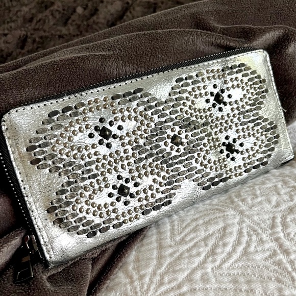 Calleen Cordero Handbags - Calleen Cordero Studded Leather Wallet/Clutch